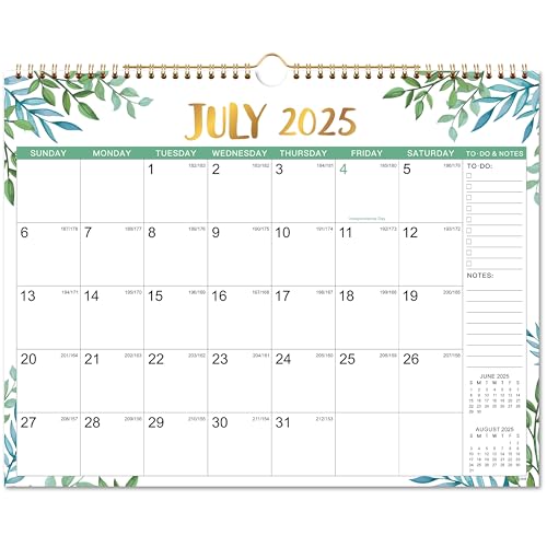 Calendar 2025-2026 - July 2025 to December 2026, 18 Months Wall Calendar 2025-2026, 14.8'' x 11.5'', Large Blocks with Julian Dates Calendar 2025-2026 - July 2025 to December 2026, 18 Months Wall Calendar 2025-2026, 14.8'' x 11.5'', Large Blocks with Julian Dates
