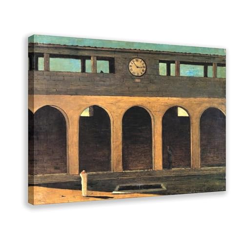 L'énigme de l'heure De Chirico : décoration murale salon et bureau chic