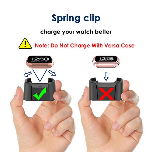 Simpeak 5Pack Soft Screen Protector Bumper Case Compatible With Fitbit Versa Smartwatch, Full Protection, Rose Pink/Clear/Silver/Black/Rose Gold #TOP1