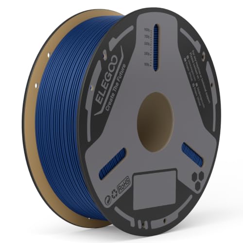 Image of ELEGOO Carbon Fiber PLA Filament 1.75mm Blue 1KG, PLA-CF Strong 3D Printer Filament High Dimensional Accuracy, 1kg(2.2lbs) Cardboard Spool for Most FDM 3D Printers