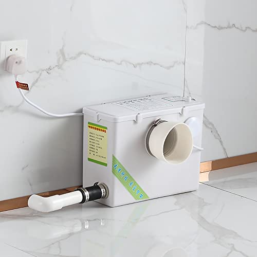 LeTkingok 220V Sanitär Macerator Pumpe, Auto Disposal Crush Abwasser Bad Toilette Waschbecken Elektrische Pulverisator Septic Gerät Abwasser Heber (A)