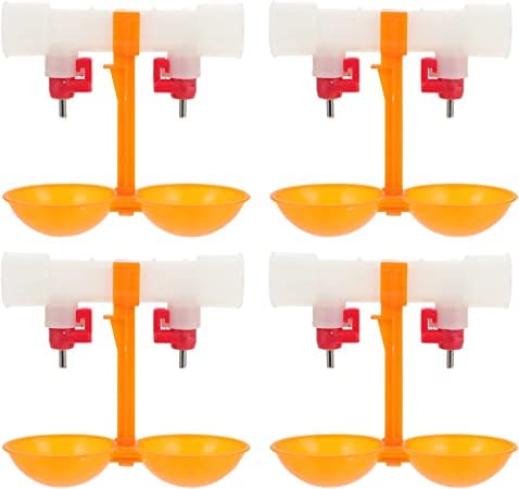 6 pcs,GeflüGel Trinker,Nippel Trinker,Automatischer Trinkspender fur GeflüGel,HüHner Automatische TräNke,HüHner Doppelnippel TräNke,GeflüGel TräNkebecken,HüHnerstall ZubehöR,für HüHner,KüKen (6 pcs) Cover