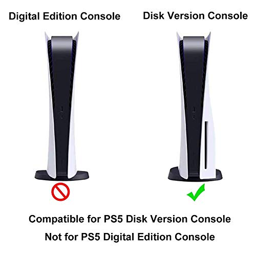 Aosai Ps5 Silicone Skin Cover, Dustproof Anti-Scratch Anti-Fall Protector Case For Sony Playstation 5 Disk Version/Digital Edition Console (Disk Version, Black) #TOP1