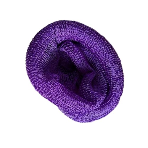 Red de esponja de baño morada para fregado corporal y limpieza de la piel
