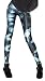 QZUnique Women's Fluorescent Jelly Fish Printed Ankle Length Elastic Leggings