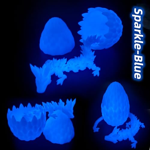 image for syouces 3D Printed Dragon Egg, 15Inch Crystal Dragon with Egg,Surprise