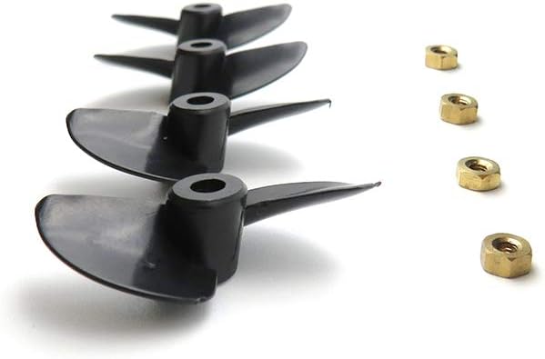 GoolRC 4PCS RC Boat Left/Right Propeller and Nut Set Compatible with Flytec V002 V005 Stimulated Crocodile Head RC Boat