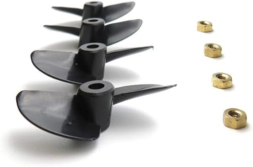 Miniatura 3 de GoolRC Juego de 4 piezas de hélice y tuerca izquierda y derecha para barco RC compatible con Flytec V002 V005 con cabeza de cocodrilo estimulada