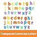 PreTrans 78 Pcs Plastic Letters for Kids – 3 Sets of Lowercase Alphabet Letters, Translucent Toys for Light Table, Ideal Light Box Accessories for Toddlers