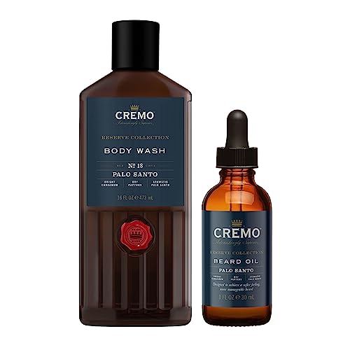 Gel douche Palo Santo CREMO et huile barbe pour stopper les démangeaisons