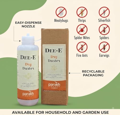 Image of DEE-E Diatomaceous Earth Powder 1 kg with Garden Dry Powder Duster 150 g | Silica Rich Natural Powder for Gardening Soil Care Pest Control Deodorizing & Easy Plant Application | Combo Pack