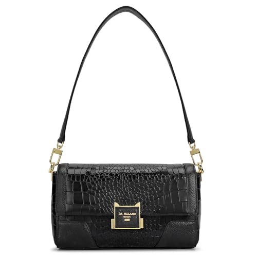 Image of Da Milano Leather Shoulder Bag for Women (01939OL)