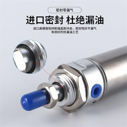 Cilindro de acero inoxidable MA16 con carrera variable para sistemas neumáticos compactos 5