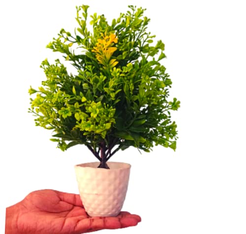 Image of Artificial Flowers for Decoration with Pot Combo of 1PCs Forest Bonsai Plant with Plastic Pot for Home Decoration Office Table Greenery Room Home Decor Plants ( Tree for Home Decoration ) (S T P)