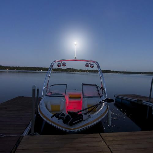 image for Young Marine Boat Anchor Light 3-Nautical Mile White LED Fold Down Ste