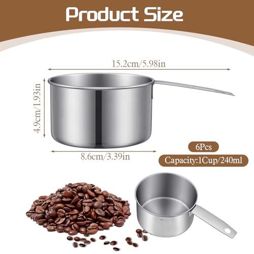 Vaso medidor de 250 ml de acero inoxidable miniatura 2