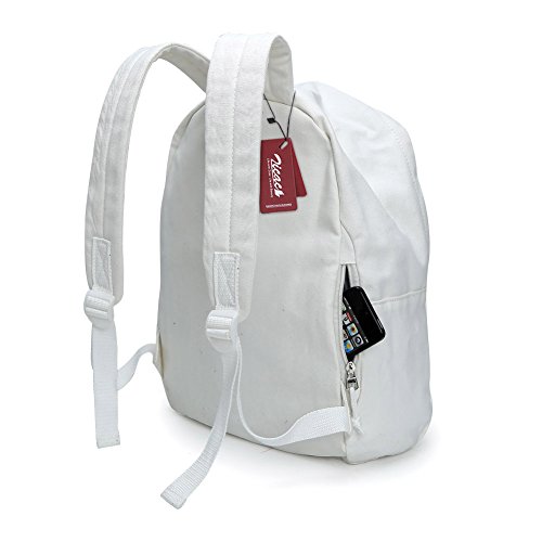 Image of Zicac Canvas Backpack, Classic Basic Daypack, Lightweight Casual Travel Daypack Satchel Backpack Unisex