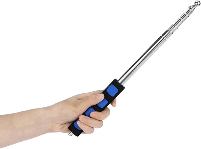 メーカー直売 伸縮旗ポール 1 2m ハンドヘルド 旗竿 教師の教育ポインター ステンレス鋼 伸縮式 手旗棒 ツアーガイド 会議用 バナー用 ブルー Gts Com Pe