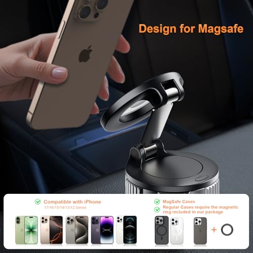 SUPERONE 360° Magnetic Vacuum Suction Car Phone Mount - image 8