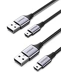 UGREEN Mini USB Cable 2 Pack USB 2.0 Type A to Mini B Cable Nylon Braided Charging Cord Compatible for GoPro Hero 3 PS3 Controller MP3 Player Dash Cam Digital Camera GPS Receiver PDA