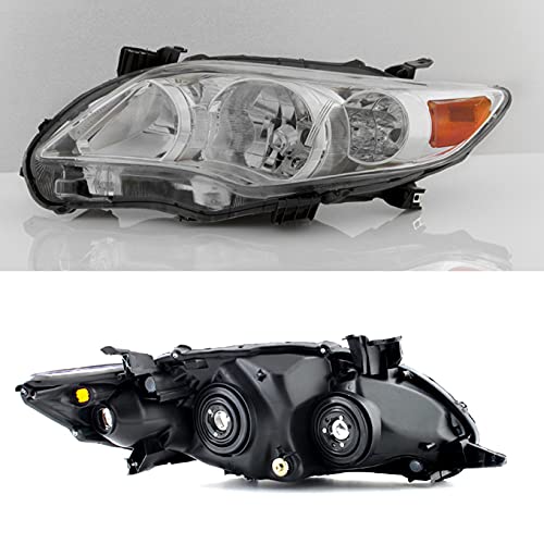 Akkon - For 2011-2013 Toyota Corolla Chrome Clear Headlights Front Lamps Direct Replacement Left + Right Pair #TOP2