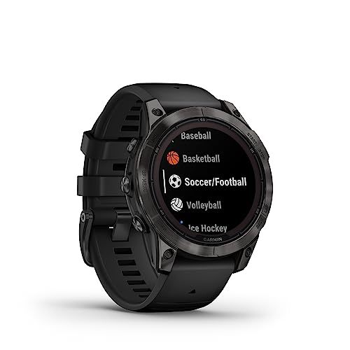 Image of Garmin Fenix 7 Pro Sapphire Solar GPS Smartwatch with Touchscreen, 47 mm case Size, 24 /7 HRV, SPO2, ABC sensors, Climbro & PacePro, Health Snapshot, Underwater Heart Rate, Built-in Flashlight