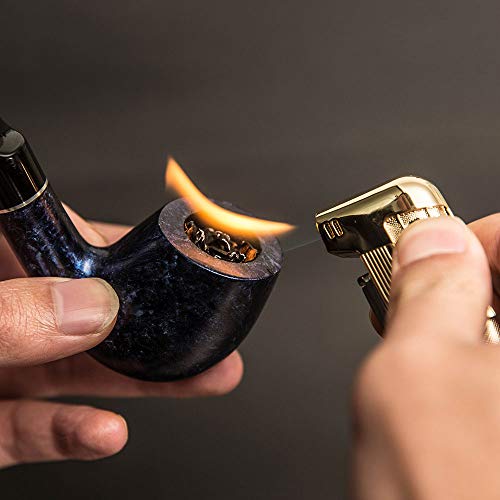 Pipe Lighter Soft Flame Refillable Butane Lighters Czech Pipe Tools Father Day Husband Gift (Black Nickel) - Image 3