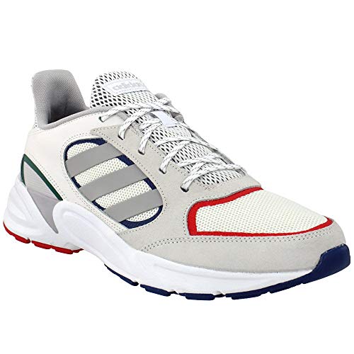 adidas Men's 90s Valasion Running Shoe, Cloud White/Grey/tech Indigo, 11 M US