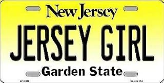 Jersey Girl New Jersey Background Novelty Metal License Plate License Plate Sign 6x12 inches