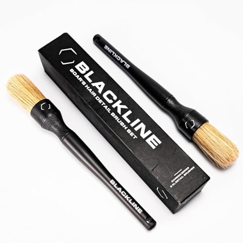 Blackline Car Care Boar Hair Brush Set for Detailing