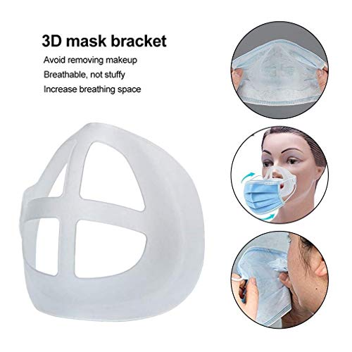 Estrutura de suporte interno lavável 3D para máscara facial e acessórios para alça de orelha ajustáv
