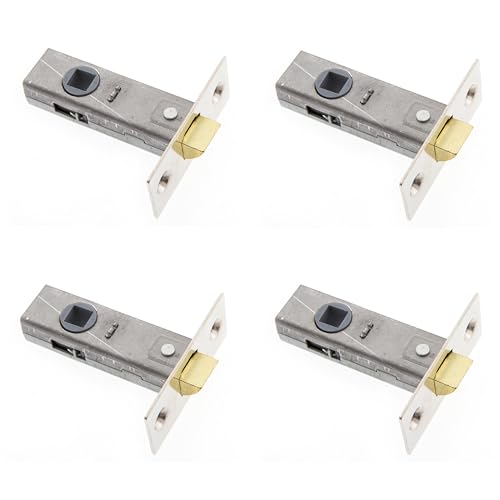 Image of Sterling TML130 NP 3.0" Tubular Mortice Latch, Nickel, 4 Pack