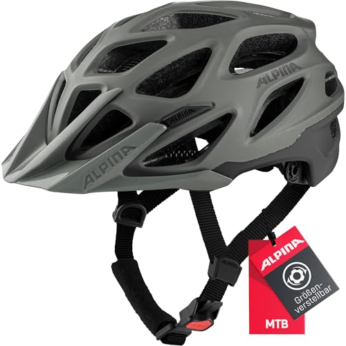 Alpina Mythos 3.0 L.E. - Leichter, Optimal Belüfteter & Anpassbarer Fahrradhelm Mit Antibakteriellen Polstern Für Erwachsene, Coffee-Grey matt, 57-62 cm