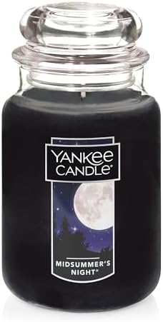 Yankee Candle MidSummer's Night Scented Classic Large Single Wick Jar Candle 22oz with Over 110 Hours of Burn Time Ideal for Dinner Parties Relaxing Saturdays and Special Occasions