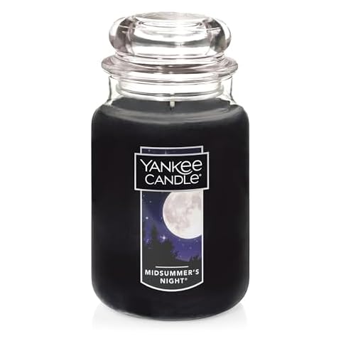 Yankee Candle MidSummer's Night Scented, Classic Large Single Wick Jar Candle, 22oz with Over 110 Hours of Burn Time, Ideal for Dinner Parties, Relaxing Saturdays, and Special Occasions Cover