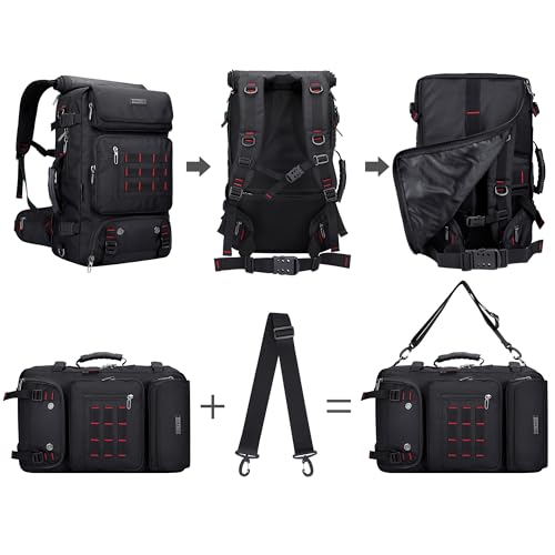 Image of WITZMAN Carry on Travel Backpack for Men Airline Approved Convertible Nylon Luggage Backpack