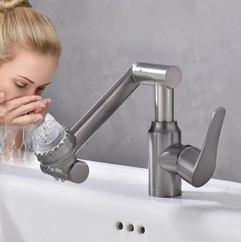 Image of Hot Cold Water Mixer Faucet 2 Mode Single Lever Basin Mixer with Provision for hot and Cold Water Wash Basin Tap Water Tap for Bathroom Metal Sink Faucet Easy Intuitive Operation
