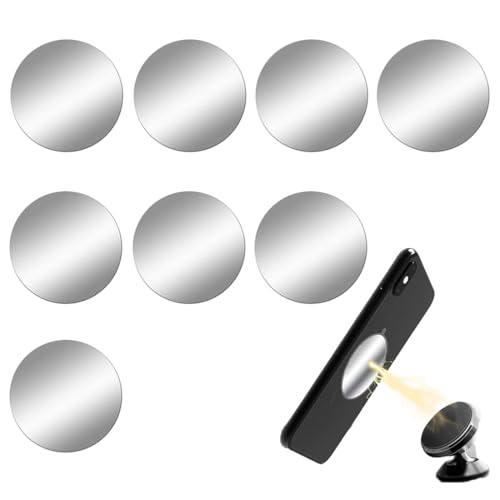 MEXRUMI 8 Piezas Teléfono Móvil Placa Metálica Autoadhesiva Setmetal Placa Metálica Autoadhesiva Para Soportes Magnéticos, Con Fuerte Adhesivo Para Imanes Accesorios De Coche Teléfono Móvil Titular D
