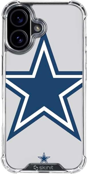 Skinit Clear Phone Case Compatible with iPhone 17 - Officially Licensed NFL Dallas Cowboys Large Logo Design