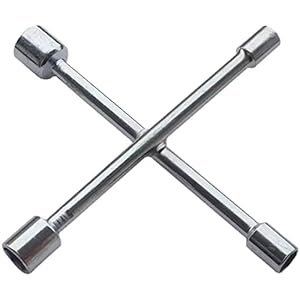 ONEWANGDAFA 4 Way Cross Wheel Brace Nut Wrench Spanner Tire Iron Universal Heavy Duty 4-Way Cross Lug Wrench multi-function triangle wrench