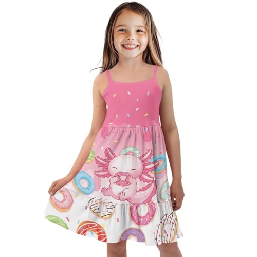 Youngerbaby Dresses for Toddle Girls 3-14T Spaghetti Strap Midi Dress Back to School Dresses One Piece Sundresses