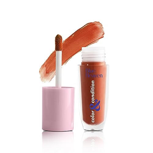 Image of Blue Heaven Color & Condition tinted lip oil for women, lip gloss infused with Cranberry, Raspberry & Hazelnut oil, Hydrating & Softening - Jujube Berry, 4.2ml