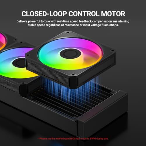 Image of ID-COOLING AM-120-ARGB-K 120mm PWM PC Case Fan, 0-2500 RPM