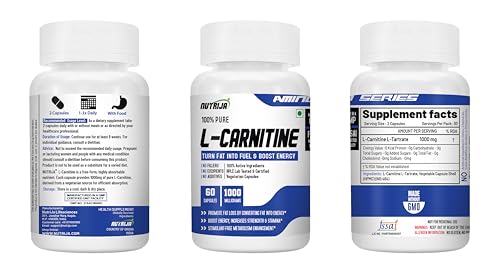 gat l carnitine tablets Price History of L-Carnitine 1000 mg Capsules | 60 Veg Capsules
