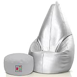 TODO INCLUIDO. Pack con puff reposapies y relleno. Muy utilizado como puff salon o puff gamer. Su tamaño grande o gigante permite que sea utilizado como puff infantil o para puff para adultos.