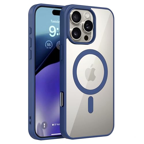 Image of amazon basics Back Case Cover for iPhone 16 Pro Max | Compatible for iPhone 16 Pro Max Back Cover | Scratch-Resistant Back Cover | Navy Blue