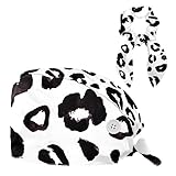 Reusable Scrub Hats with Hairband Nurse Hats Doctor Cap, Animal Leopard Skin Pattern