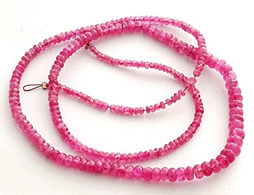 Perles saphir rose naturelles LKBEADS rondelles facettées 1mm 5mm pour enfilage et fil de bijoux