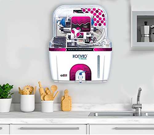 Image of Konvio Neer Copper RO+UV +UF+TDS Adjuster Water Filter and Purifier with High TDS Membrane (Pink)