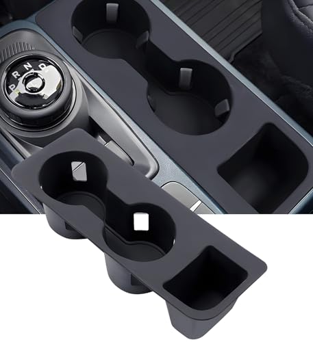 KATORN Car Cup Holder for Ford Maverick 2026 2025 2024 2023 2022, Interior Accessories Silicone Center Console Cup Holder Insert for Ford Maverick XLT|XL|Lariat|Rremor|Lobo 2022-2026, Black